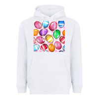 White Easter Eggs Seamless Pattern Heavyweight Hoodie - BundleAndBundleShop