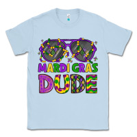 Dusty Blue mardi gras celebration design Classic Tee - LillyAllenDesigns