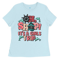 Baby Blue oh ship it's a girls trip Ladies Tee - MaliasSmallBusiness