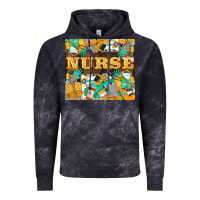 Cloud Black Green And Yellow Nurse Vintage Hoodie - LillyAllenDesigns