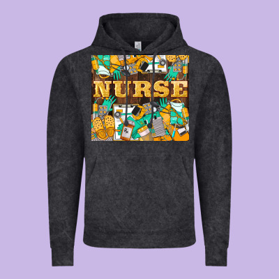 Green And Yellow Nurse Vintage Hoodie Designed By Lillyallendesigns