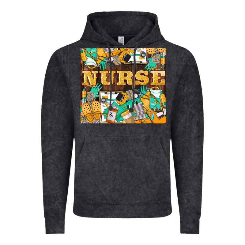 Green And Yellow Nurse Vintage Hoodie by LillyAllenDesigns | Teevron