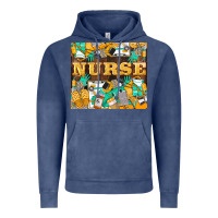 Vintage Denim Green And Yellow Nurse Vintage Hoodie - LillyAllenDesigns