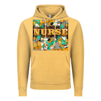 Vintage Mustard Green And Yellow Nurse Vintage Hoodie - LillyAllenDesigns