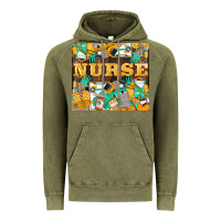 Vintage Olive Green And Yellow Nurse Vintage Hoodie - LillyAllenDesigns