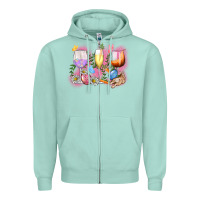 Seafoam Easter wine glasses  Easter Day Zipper Hoodie - CowGirlArtShop