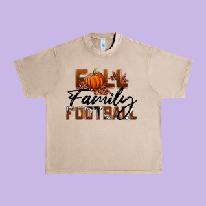Fall Family Football Urban Heavy Tee Designed By Lillyallendesigns