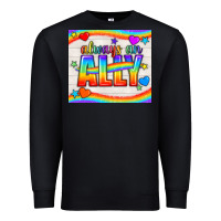 Black Always An Ally Pride LGBTQ+ Tumbler Premium Sweatshirt - BundleAndBundleShop