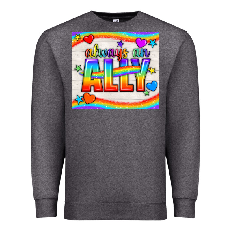 Always An Ally Pride Lgbtq+ Tumbler Premium Sweatshirt by BundleAndBundleShop | Teevron