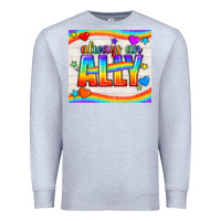 Heather Grey Always An Ally Pride LGBTQ+ Tumbler Premium Sweatshirt - BundleAndBundleShop