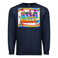 Navy Always An Ally Pride LGBTQ+ Tumbler Premium Sweatshirt - BundleAndBundleShop