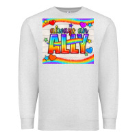 Oatmeal Heather Always An Ally Pride LGBTQ+ Tumbler Premium Sweatshirt - BundleAndBundleShop