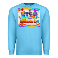 Ocean Blue Always An Ally Pride LGBTQ+ Tumbler Premium Sweatshirt - BundleAndBundleShop