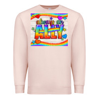 Pale Pink Always An Ally Pride LGBTQ+ Tumbler Premium Sweatshirt - BundleAndBundleShop