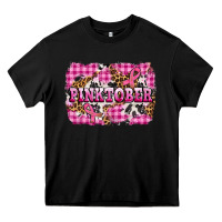Black pinktober with cancer ribbon Heavy Core Tee - AdoDesignShop
