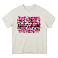 Cream pinktober with cancer ribbon Heavy Core Tee - AdoDesignShop
