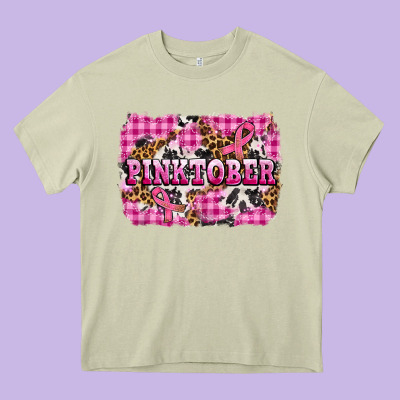Pinktober With Cancer Ribbon Heavy Core Tee Designed By Adodesignshop