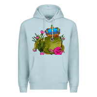Blue Mist valentines day frog prince olivia Premium Hoodie - OliviaCreatesArt