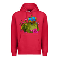 Cardinal valentines day frog prince olivia Premium Hoodie - OliviaCreatesArt