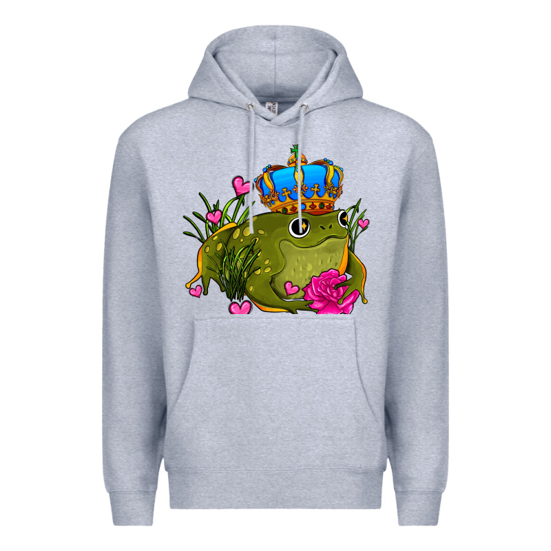 Valentines Day Frog Prince Olivia Premium Hoodie by OliviaCreatesArt | Teevron