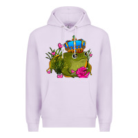 Lilac valentines day frog prince olivia Premium Hoodie - OliviaCreatesArt