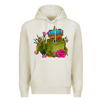 Oatmeal Heather valentines day frog prince olivia Premium Hoodie - OliviaCreatesArt