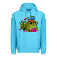 Ocean Blue valentines day frog prince olivia Premium Hoodie - OliviaCreatesArt