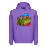 Purple valentines day frog prince olivia Premium Hoodie - OliviaCreatesArt