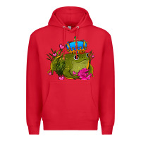 Red valentines day frog prince olivia Premium Hoodie - OliviaCreatesArt