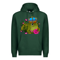Sports Green valentines day frog prince olivia Premium Hoodie - OliviaCreatesArt
