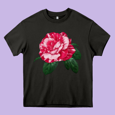 Neil Diamond Rose Heavy Core Tee Designed By Lillyallendesigns