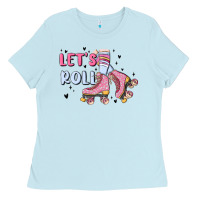 Baby Blue let's roll Ladies Tee - MaliasSmallBusiness