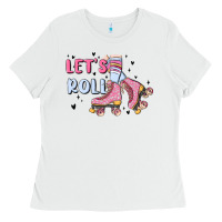 White let's roll Ladies Tee - MaliasSmallBusiness