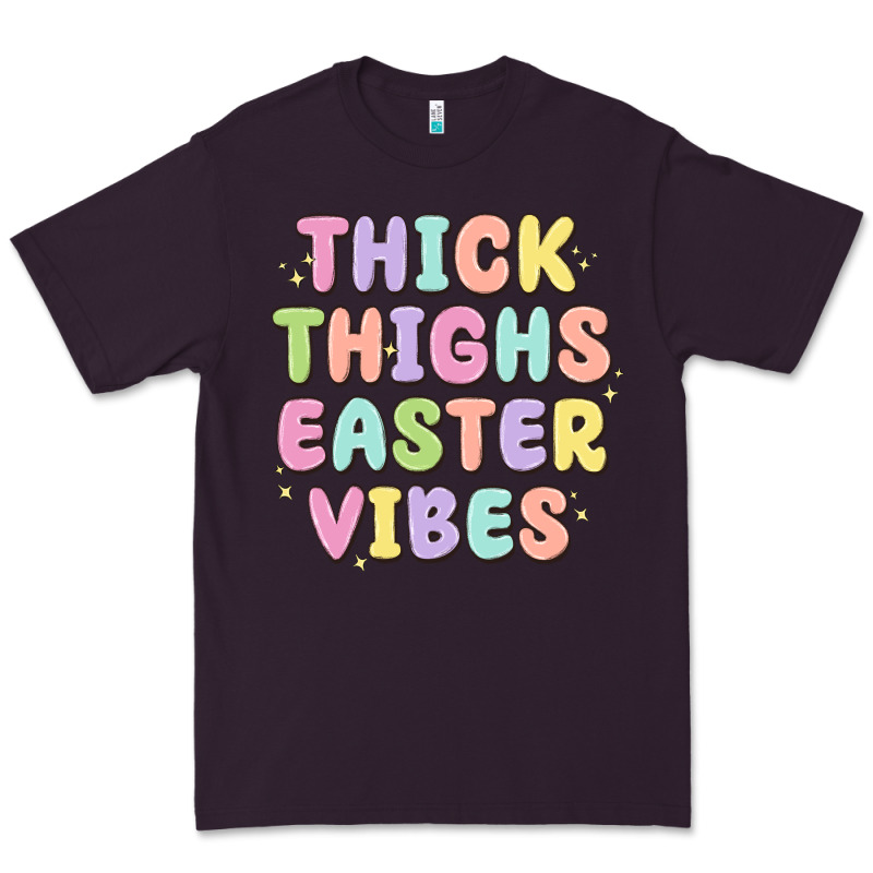 Thicks Thighs Easter Vibes Premium Tee by MaliasSmallBusiness | Teevron
