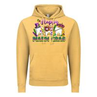 Vintage Mustard mardi gras celebration with teeth Vintage Hoodie - LillyAllenDesigns