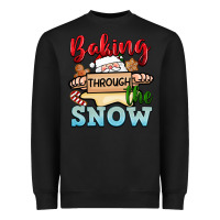 Black Baking through the snow Heavyweight Sweatshirt - NancyCooperArtShop