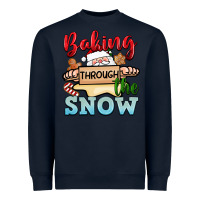 Navy Baking through the snow Heavyweight Sweatshirt - NancyCooperArtShop