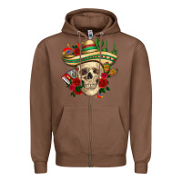 Di De Los Muertos With Roses Mexico Zipper Hoodie | Teevron