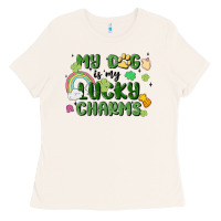 Bone my dog is my lucky charms Ladies Tee - MaliasSmallBusiness