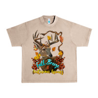 French Oak Fall Breeze And Autumn Leaves Deer Urban Heavy Tee - LillyAllenDesigns