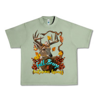 Oil Green Fall Breeze And Autumn Leaves Deer Urban Heavy Tee - LillyAllenDesigns