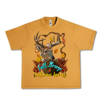 Peanut Butter Fall Breeze And Autumn Leaves Deer Urban Heavy Tee - LillyAllenDesigns