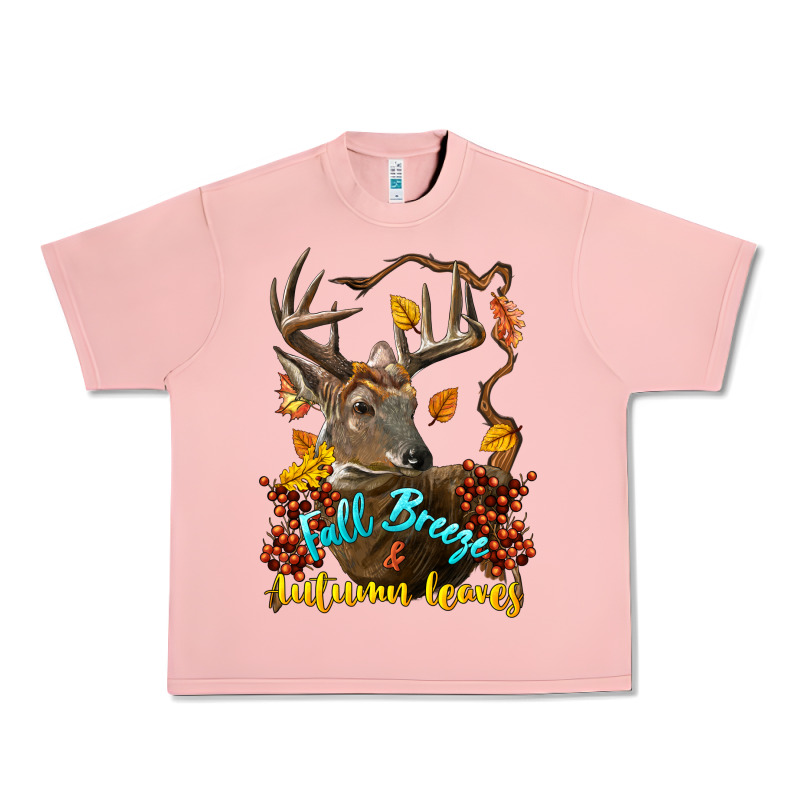 Fall Breeze And Autumn Leaves Deer Urban Heavy Tee by LillyAllenDesigns | Teevron
