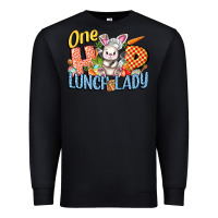 Black one hip lunch lady easter day Premium Sweatshirt - FaDigitalArtStudio