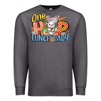 Charcoal Heather one hip lunch lady easter day Premium Sweatshirt - FaDigitalArtStudio