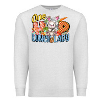 Oatmeal Heather one hip lunch lady easter day Premium Sweatshirt - FaDigitalArtStudio