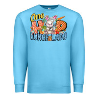 Ocean Blue one hip lunch lady easter day Premium Sweatshirt - FaDigitalArtStudio