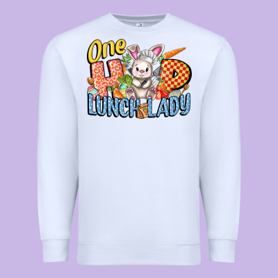 One Hip Lunch Lady Easter Day Premium Sweatshirt Designed By Fadigitalartstudio