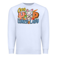 White one hip lunch lady easter day Premium Sweatshirt - FaDigitalArtStudio