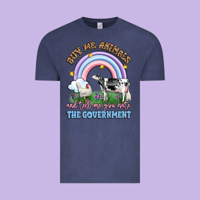 Buy Me Animals And Tell Me You Hate The Government Vintage Tee Designed By Lillyallendesigns